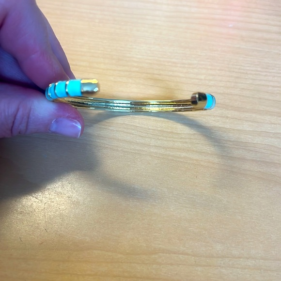 Turquoise Blue Green Enamel Cuff Bangle Bracelet *NEW* - Picture 6 of 8